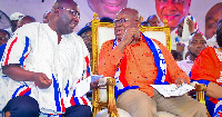 Akufo-Addo (right) in an interaction with Bawumia