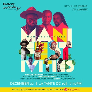 Patrons who buy their tickets for Manifestivities early get a discount of GH