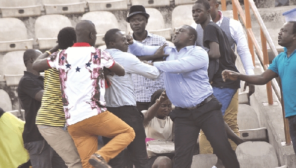 The suspects are accused of assaulting match officials during Asante Kotoko versus Nations FC match