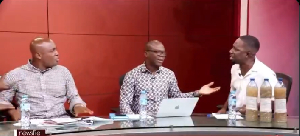 Miracles Aboagye (R) trading words with the Akwatia MP (L) Miracles Aboagye (R) trading words with the Akwatia MP (L)