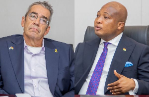 Roey Gilad (L) and Samuel Okudzeto Ablakwa (R)