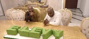 Senyo Hosi And Michael Okyere Baafi In Awe Of The E Levy Cake