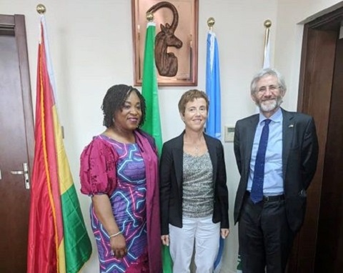 Head of Delegation of the EU, Diana Acconcia with Foreign Affairs Minister, Shirley Botchwey