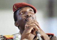 Thomas Sankara photographed a year before his death in 1986