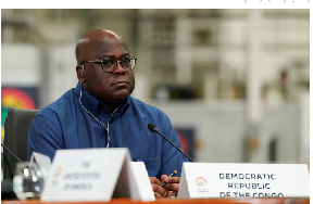 Democratic Republic of the Congo's President Felix Tshisekedi attends a meeting with U.S. President