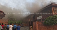 The fire has destroyed parts of the Coconut Grove Regency Hotel in Accra.