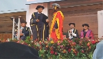 Akyaaba Addai-Sebo (right) about to receive his honorary degree