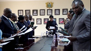 Her ladyship Sophia Akuffo sworn in a 15-member council for IRMPG