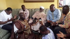 Former Black Stars captain, Stephen Appiah with the National Chief Imam