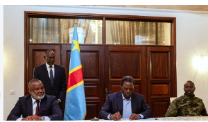 Joseph Kabila,(C), former prez of DRC, during announcement of creation Front for the Refoundation Joseph Kabila,(C), former prez of DRC, during announcement of creation Front for the Refoundation