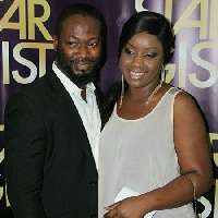 Ghanaian actor, Adjetey Anang and wife