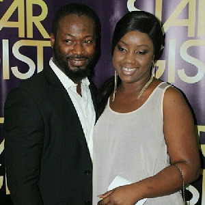 Ghanaian actor, Adjetey Anang and wife