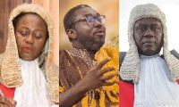 Justice Gertrude Torkornoo, Oliver Barker-Vormawor and Justice Kwasi Anin-Yeboah (from L to R)