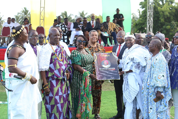 Dzifa Gomashie (spotted in the middle) joined other dignitaries for the celebration