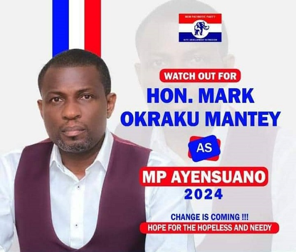 Flyer of Mark Okraku Mantey's MP candidacy