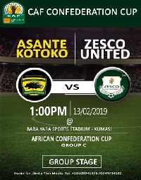 Kotoko take on Zesco United