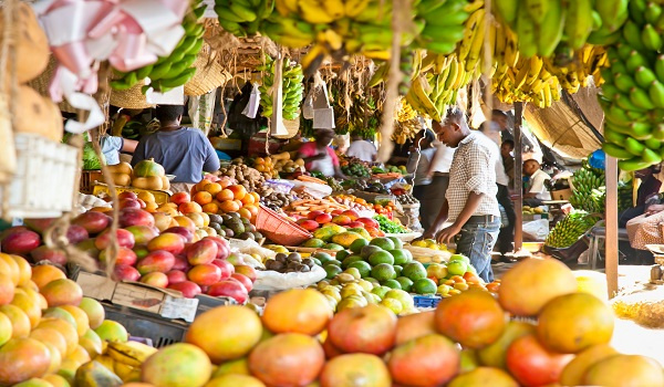 A file photo of some fruits on display at a market