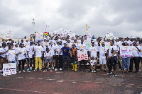 Participants of the +233 Peace March