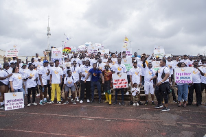 Participants of the +233 Peace March