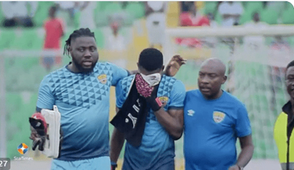 Richard Atta was on the bench for Hearts in their defeat against Kotoko