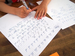 File photo: A student writing
