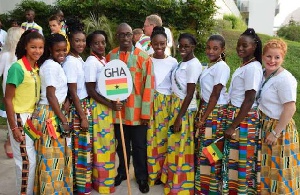 Team Ghana at the opening ceremony