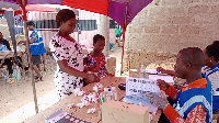 A Ghanaian captured at a voting centre