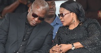 Former President John Mahama with his wife Lordina