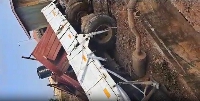 Scene of the crash at Mallam-Kasoa