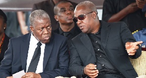 President Mahama [R] and vice President Amissah Arthur