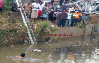 The body of the boy is yet to be retrieved from the huge drain (file photo)