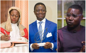 Chief Justice Gertrude Torkonoo, Dr. Stephen Opuni and Mensah Thompson (from L to R)