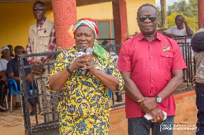 Prof Naana Opoku-Agyemang with James Gyakye Quayson at Assin North