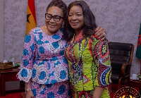 First Lady Lordina Dramani Mahama (L) First Lady Mutinta Hichilema (R)