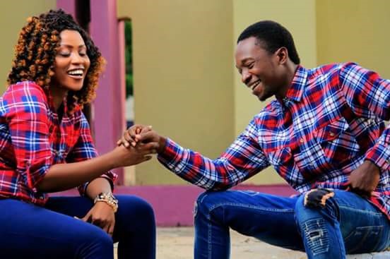 Music producer Apya with his wife to be