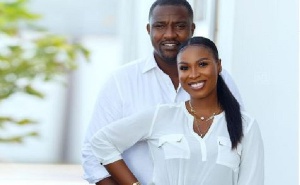 NDC's Parliamentary Candidate for Ayawaso West Wuogon, John Dumelo with wife