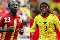 Haminu Draman (L) and Caleb Yirenkyi (R) are the only Ghanaians to core on their World Cup debut