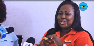 Host of television show The Standpoint, Gifty Anti, addressing hte media