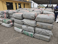 The suspected substances were wrapped in sacks