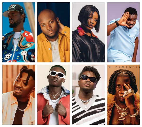 A collage of some artistes who have earned nominations