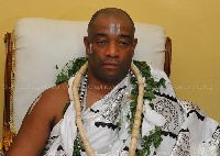 King Tackie Teiko Tsuru after he had been taken through customary rites at the Ga Mantse Palace