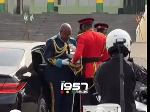 Watch as Mahama arrives for Military Academy commissioning in  Air Force uniform