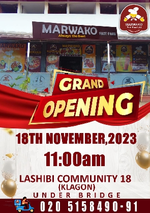 Marwako Fast Food to open biggest branch at Lashibi