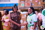 Adjoa Obuobia Darko-Opoku (R) with D-G of the Ghana Prisons Service, Patience Baffoe-Bonnie