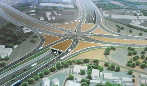 An artist impression of the Accra-Tema Motorway expansion project