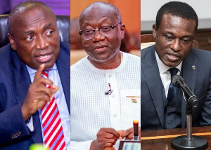 L-R: Kwabena Agyepong, Ken Ofori-Atta and Kissi Agyebeng