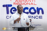 Dr Matthew Opoku Prempeh speaking at the TESCON event