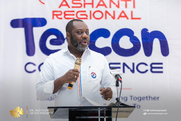 Dr Matthew Opoku Prempeh speaking at the TESCON event