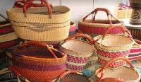 some hand woven baskets