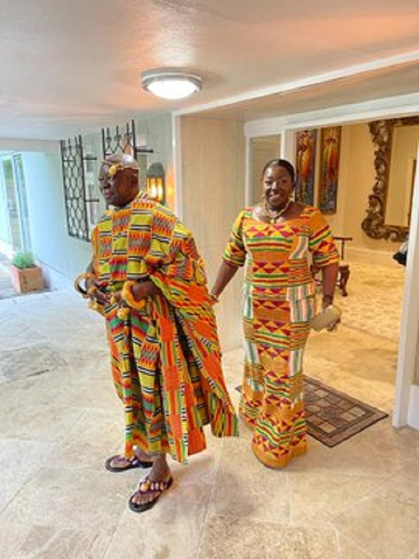 Asantehene and his wife Lady Julia at the coronation of King Charles